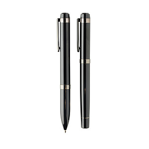 Swiss peak OSLO recycled stainless steel deluxe pen set