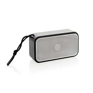 Swiss Peak RCS recycled aluminium 10W bass speaker, grey