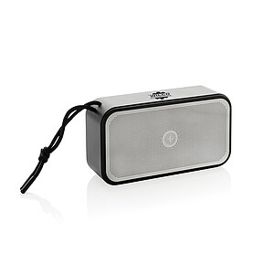 Swiss Peak RCS recycled aluminium 10W bass speaker, grey