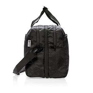 Swiss Peak RFID duffle with suitcase opening, black