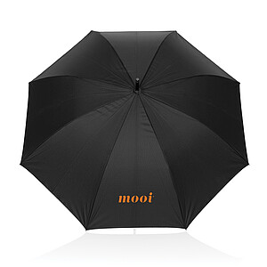 Swiss Peak Vero Aware™ RPET 25” umbrella w luxe handle, black