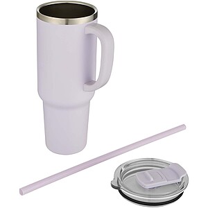 Sydney 1200 ml double wall RCS certified copper vacuum insulated tumbler with straw, lilac
