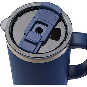 Sydney 1200 ml double wall RCS certified copper vacuum insulated tumbler with straw, navy