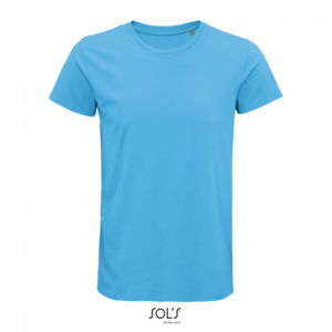 T-shirt SOLS CRUSADER MEN - ROUND-NECK FITTED JERSEY T-SHIRT, aqua, L