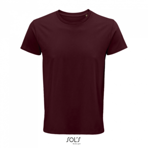 T-shirt SOLS CRUSADER MEN - ROUND-NECK FITTED JERSEY T-SHIRT, burgundy, L