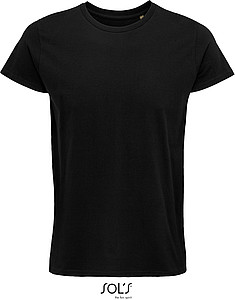 T-shirt SOLS CRUSADER MEN - ROUND-NECK FITTED JERSEY T-SHIRT, deep black, L