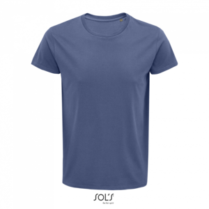 T-shirt SOLS CRUSADER MEN - ROUND-NECK FITTED JERSEY T-SHIRT, denim, L
