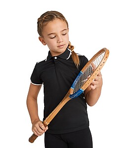 Tamil short sleeve kids sports polo, navy blue, size 12