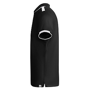 Tamil short sleeve mens sports polo, black, size XL