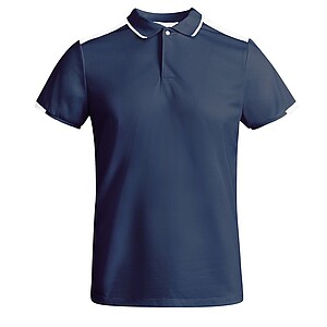 Tamil short sleeve mens sports polo, navy blue, size L
