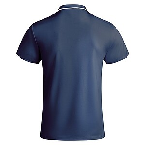 Tamil short sleeve mens sports polo, navy blue, size L
