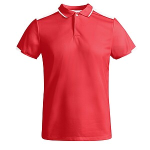 Tamil short sleeve mens sports polo, red, size L