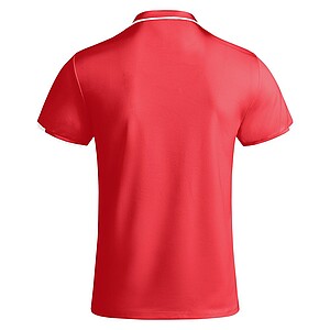 Tamil short sleeve mens sports polo, red, size L