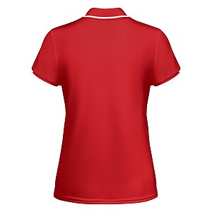 Tamil short sleeve womens sports polo, red, size XL