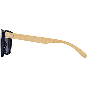 Tan sunglasses with bamboo temples, silver