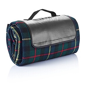 Tartan picnic blanket, black