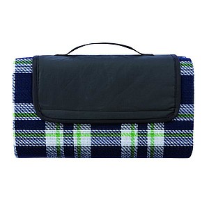 Tartan picnic blanket, blue