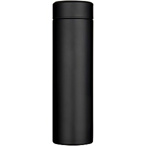 Taylor 450 ml double wall stainless steel flask with tea strainer, black