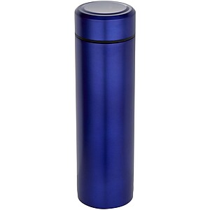 Taylor 450 ml double wall stainless steel flask with tea strainer, blue