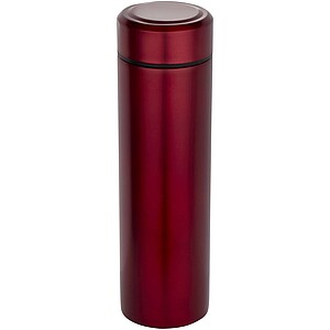 Taylor 450 ml double wall stainless steel flask with tea strainer, red