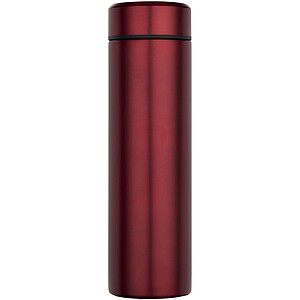 Taylor 450 ml double wall stainless steel flask with tea strainer, red