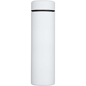 Taylor 450 ml double wall stainless steel flask with tea strainer, white