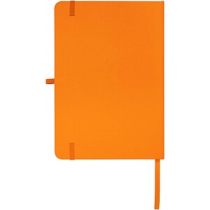 Teak A5 recycled hard cover notebook with lined pages, orange