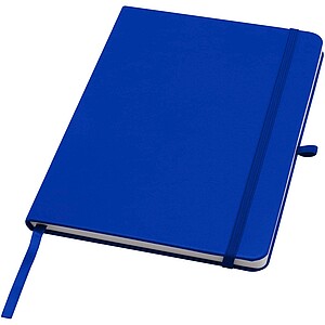 Teak A5 recycled hard cover notebook with lined pages, royal blue