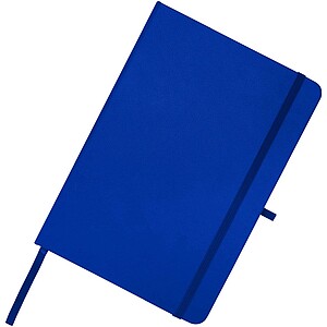 Teak A5 recycled hard cover notebook with lined pages, royal blue