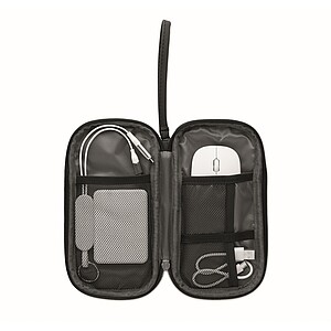 Tech organiser pouch 600D RPET, black