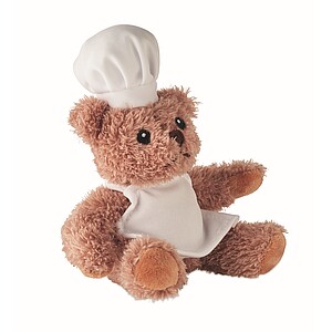 Teddy bear plush chef, white