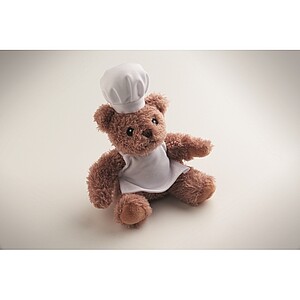 Teddy bear plush chef, white