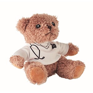 Teddy bear plush doctor, white