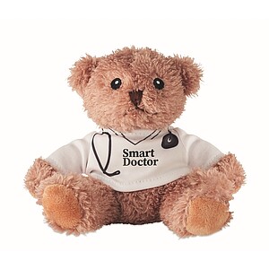 Teddy bear plush doctor, white