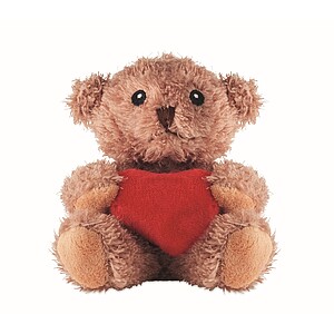 Teddy bear plush with heart, red