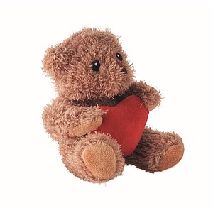 Teddy bear plush with heart, red