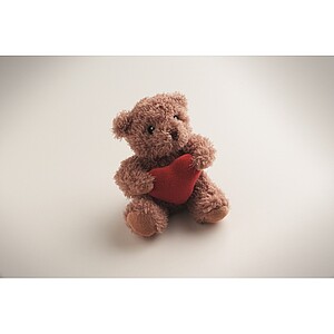 Teddy bear plush with heart, red