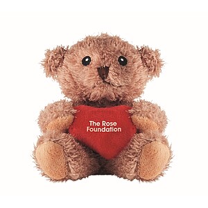 Teddy bear plush with heart, red