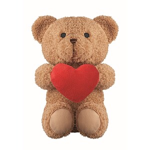 Teddy bear with heart 23cm, red