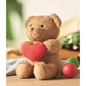 Teddy bear with heart 23cm, red