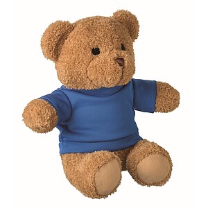 Teddy bear with t-shirt 23 cm, blue