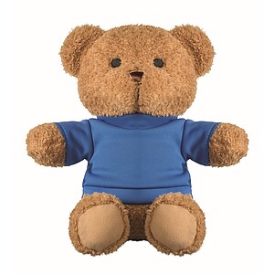 Teddy bear with t-shirt 23 cm, blue