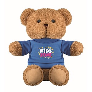 Teddy bear with t-shirt 23 cm, blue