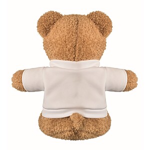 Teddy bear with t-shirt 23 cm, white
