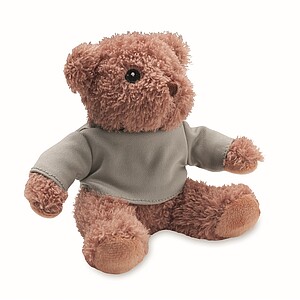 Teddy bear with t-shirt, grey