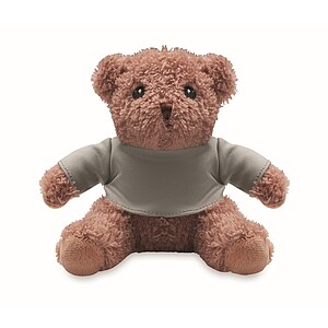 Teddy bear with t-shirt, grey