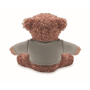 Teddy bear with t-shirt, grey