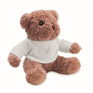 Teddy bear with t-shirt, white