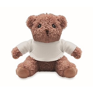 Teddy bear with t-shirt, white