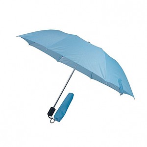 Telescope collapsible umbrella, light blue
